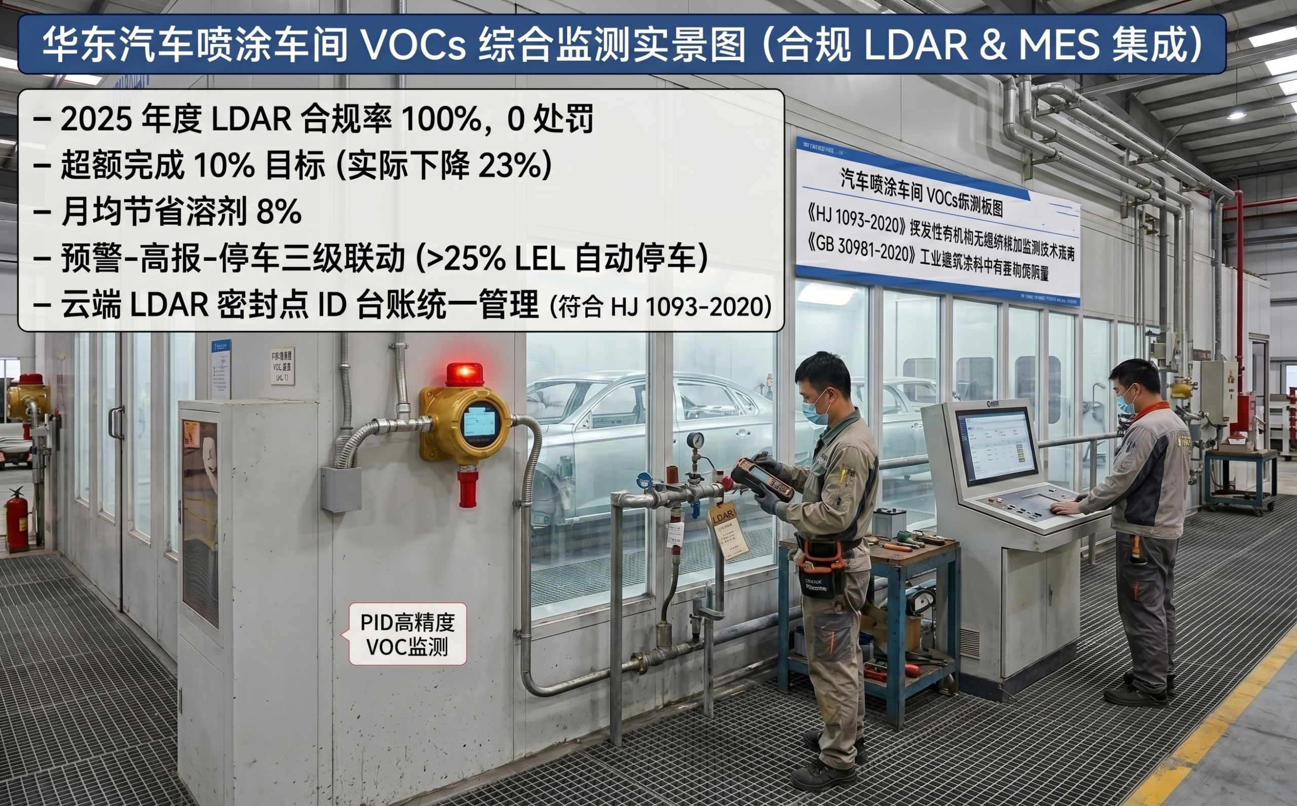 华东某汽车主机厂喷涂车间 VOC 在线监测改造