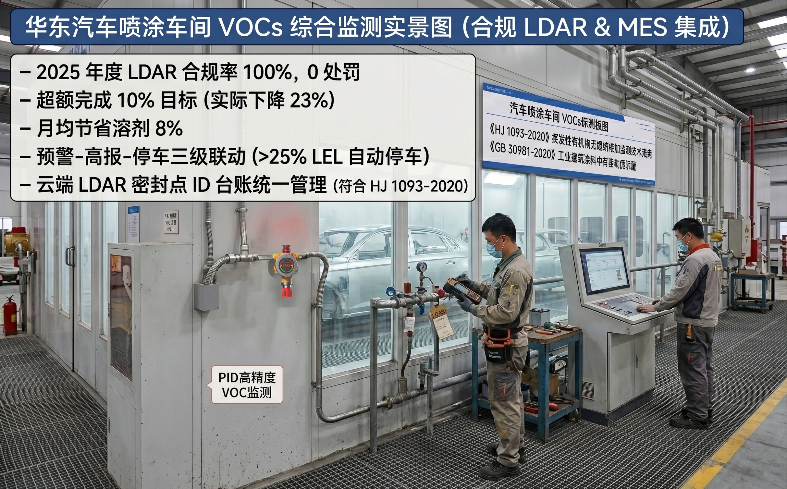华东某汽车主机厂喷涂车间 VOC 在线监测改造