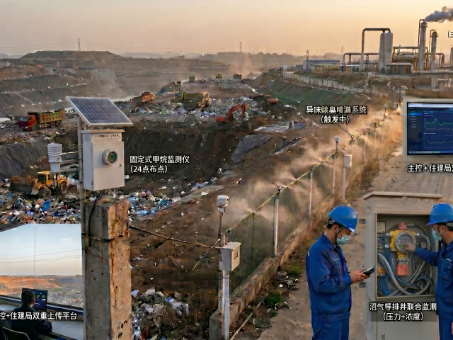 华中某省会市级垃圾填埋场甲烷与硫化氢监测改造