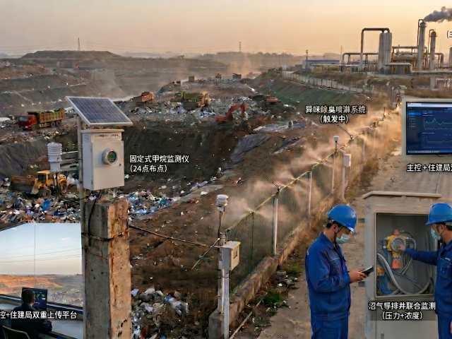 华中某省会市级垃圾填埋场甲烷与硫化氢监测改造