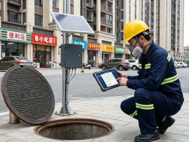 某区域市政管网雨污水井异味与气体监测试点